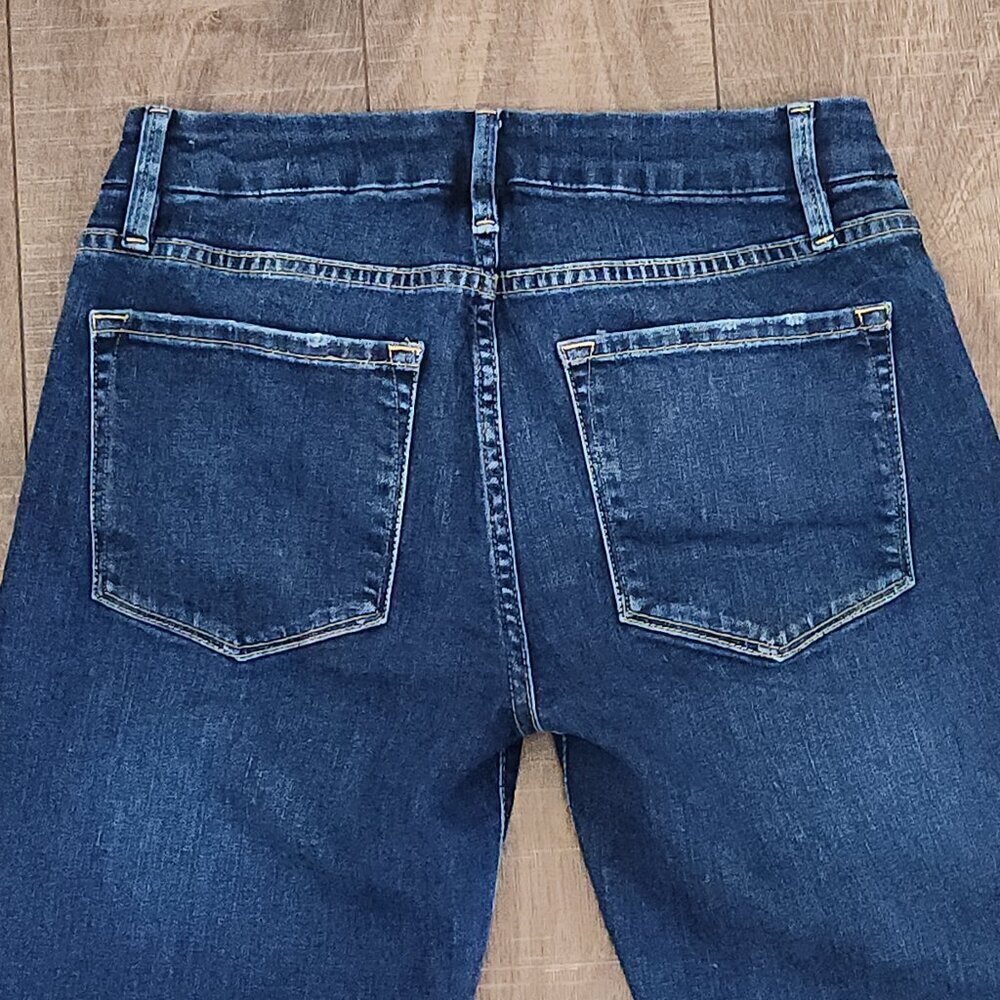 Frame Le Crop Mini Boot Raw Edge Jean Women's Size 26 Denim - Picture 5 of 9